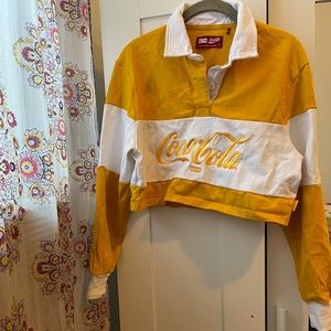 KITH x Coca-Cola cropped long sleeve polo